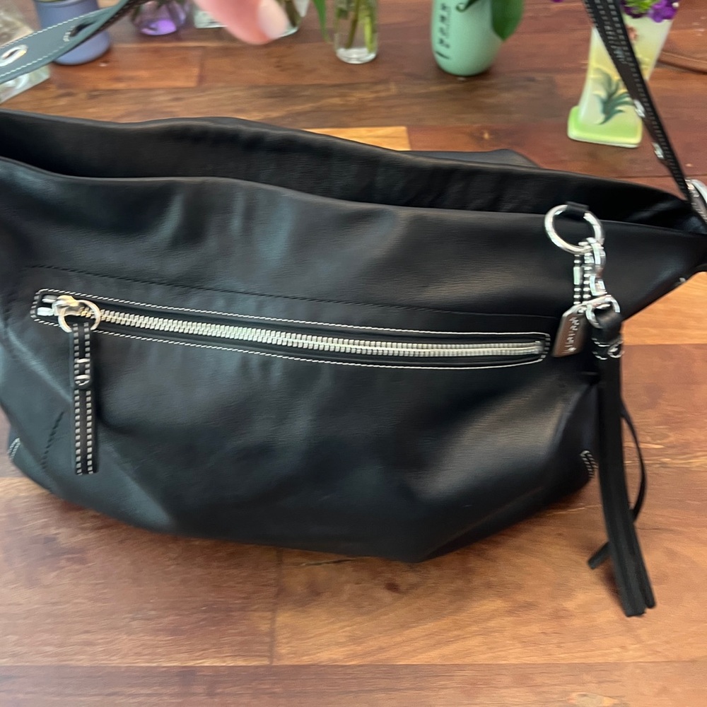 Coach Legacy East West Hobo Bag 1416 Rare Black Leather Y2K Shoulder Bag